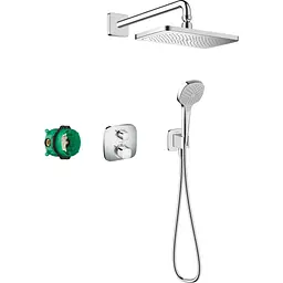 Душова система прихованого монтажу Hansgrohe Croma E 280 1jet Ecostat E з термостатом Chrome 27953000, Хром