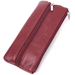 Шкіряна ключниця на блискавці ST Leather 22558 бордова - мініатюра 1