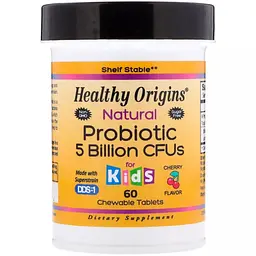 Пробіотики для дітей Healthy Origins Natural Probiotic Kids 60 жувальних таблеток смак вишні