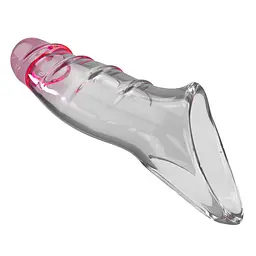 Насадка на пеніс Pretty Love Penis Sleeve Damell, 19.8 см (прозорий) - мініатюра 8