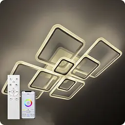 Люстра світлодіодна 517 Light 3color з пультом 224Вт Білий (01312)