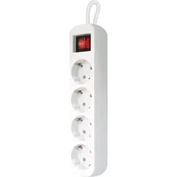 Мережевий подовжувач Defender S418 1.8 m 4 роз switch white (99237) - мініатюра 2