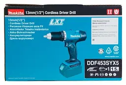 Шурупокрут акумуляторний Makita DDF453SYX5 з ліхтарем Makita DML816X (42 Нм, 1.5-13 мм, LXT, DDF453BEO2) - мініатюра 7