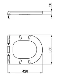 Сидіння для унітазу Qtap (Robin, Aries) з мікроліфтом Slim Duroplast, Quick Release QT99HY2411W - мініатюра 5