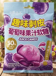 Желейні цукерки Deer Dada Peeling Juice Candy Grape 70г - мініатюра 3