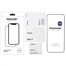 Скло захисне BeCover Google Pixel 9 Pro XL 10D Black (712327) - мініатюра 3