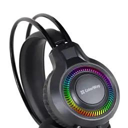 Навушники ColorWay GlowCore RGB, Black, 3.5 мм, мікрофон, динаміки 40 мм, RGB підсвічування (USB), 108 дБ, 1.7 м (CW-HPG02BK) - мініатюра 4