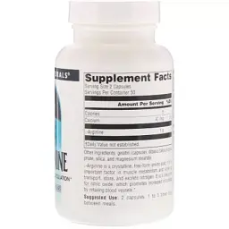 Амінокислота Source Naturals L-Аргінін 500 мг, 100 капсул (SN1687) - мініатюра 2