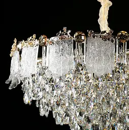 Підвісна кришталева люстра Splendid Ray L8251/780*H340/19 (A+B), золото, 19 ламп E14, від 20-30 м² - мініатюра 3