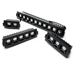 Світильник точковий врізний KLOODI KD-POINT 5X2 10W 3K BK - мініатюра 2