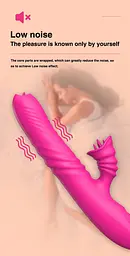 Вібратор Angelia USB 3 functions of thrusting / 20 vibrations Pink Boss Series 26-00142 98776 - мініатюра 3