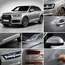 Антигравійна захисна бронеплівка за лекалами для Audi Q7 4M 2015-2019 - передня частина авто (капот бампер крила)) - мініатюра 2