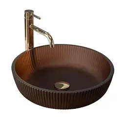 Умивальник Rea Jodi 40x40 brown (REA-U0273), Матова