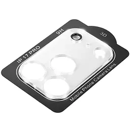 Захисне скло Epik на камеру Full Block тех.пак для Apple iPhone 17 Pro 6.3" Прозорий