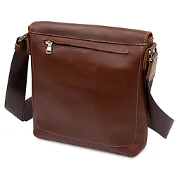 Чоловіча шкіряна сумка через плече GRANDE PELLE 24х24х5 см sum0015581 - мініатюра 2