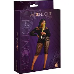 Сукня-бодістокінг Moonlight Plus Model 03 XL-XXXL Black, міді, довгий рукав - мініатюра 5