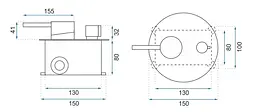 Змішувач для ванни Rea Lungo + Box прихованого монтажу хром REA-B6990, Хром - мініатюра 5