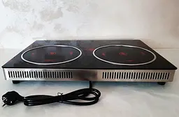 Плита двокомфоркова інфрачервона Crownberg Cb-1327 електрична кухонна настільна 4000 W - мініатюра 5