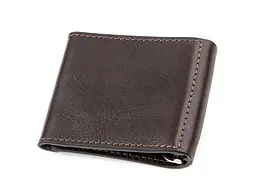 Шкіряний затиск для купюр GRANDE PELLE 8х9х1 см acs0015868 - мініатюра 2