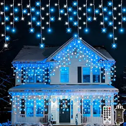 Різдвяні вогні Icicle Outdoor, 624LED 15M Водонепроникні казкові вогні з живленням від мереж із пультом