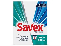 Пральний порошок SAVEX 300 г ручне прання Fresh handwash Premium