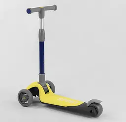 Самокат Best Scooter 62х17х31 см Чорно-жовтий 000231460 - мініатюра 2