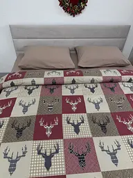 Комплект постільної білизни Ecotton полуторний 29345-2 Оленi на червоному (24289) - мініатюра 4