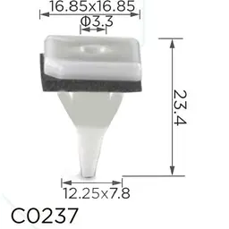 Кліпса під саморіз молдинга порога Mitsubishi (MB361578, MR280579) (C0237) - мініатюра 2