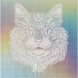 Розмальовка антистрес Santi Holographic Animals срібна 24 аркуші (742956) - мініатюра 2