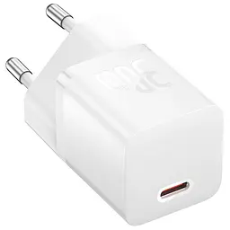МЗП Baseus GaN5 Fast Charger (mini) 30W (1USB-C) + кабель Type-C to Type-C (P10110902) Moon White - мініатюра 5