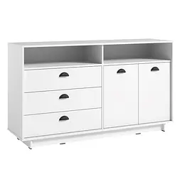 Тумба-Комод Moreli Kuba FK-0002 з ящиками та дверцятами 1580х900х450мм Білий
