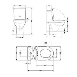 Унітаз підлоговий Qtap Robin New Ultra Quiet безобідковий з сидінням Soft-close White QT13226083AW, Білий - мініатюра 2