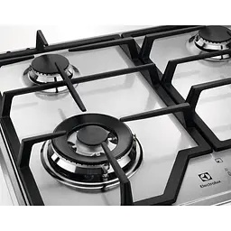 Варильна поверхня газова Electrolux 60 см чугун нержавіюча сталь - мініатюра 2