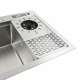 Кухонна мийка нержавійка 78x46 Platinum Handmade, Нержавіюча сталь - мініатюра 7