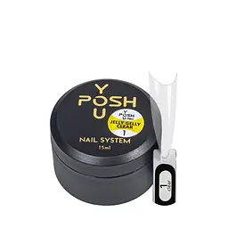Гель для нарощування нігтів кольоровий YouPOSH Jelly Gelly 15 мл, 01 Прозорий