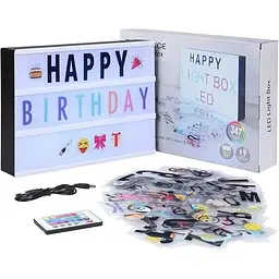 Декоративна дошка з літерами Shyosucce LED Light Box A4 16 колірних режимів 85 емодзі - мініатюра 5