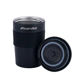 Термокухоль Kamille KM-2049 чорний 360 мл - мініатюра 4