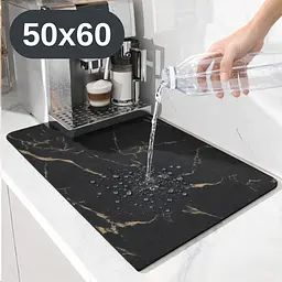 Антиковзаючий кухонний килимок 50×60 см — абсорбуючий для сушіння посуду та під кавоварку KT8001536