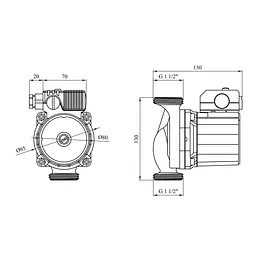 Насос циркуляційний Forwater WRS 25/4-130 Green (Wilo) CV015775 - мініатюра 2
