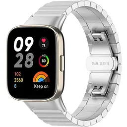 Ремінець DK Metal Link Steel Watch Band для Xiaomi Redmi Watch 3 (silver) - мініатюра 4
