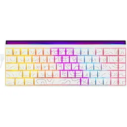 Клавіатура Ajazz NK68 Red Switch UA White Contours (NK68-R-S-W) [156872] - мініатюра 2