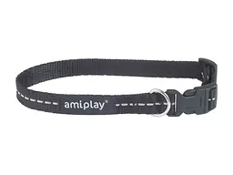 Нашийник для собак Amiplay Reflective S 20-35* 1 см - чорний