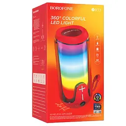 Bluetooth Колонка Borofone BR33 Pulse color sports Red - мініатюра 3