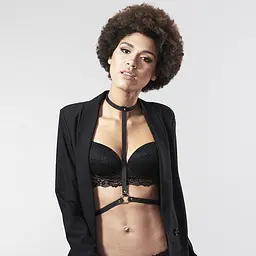 Портупея Bijoux Indiscrets MAZE - I Harness Black, екошкіра, дуже стильна - мініатюра 7