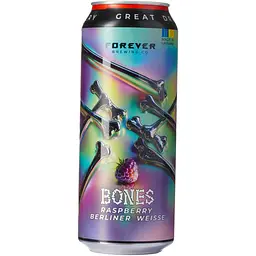 Пиво Forever Bones Berliner Weisse світле пшеничне нефільтроване 4% 0.5 л - мініатюра 3