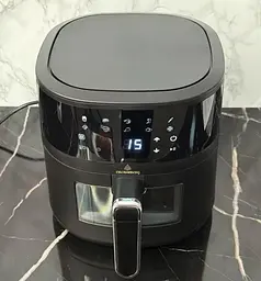 Аерофритюрниця безмасляна Crownberg CB-5551 на 5л електрична аерогриль з сенсорним керуванням 2000Вт Чорний - мініатюра 5