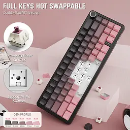 Ігрова механічна клавіатура Attack Shark X66 / 60% / Три режими підключення / Strawberry Switch / Pink - мініатюра 7