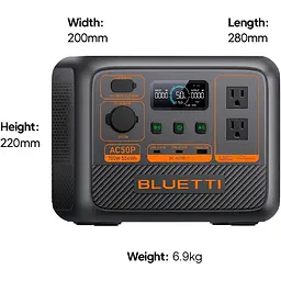 Зарядна станція BLUETTI 700W AC50P / 700 Вт / 504 Вт/ч / LiFePO4 (AC50P) UA - мініатюра 8