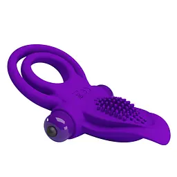 Ерекційне кільце - Pretty Love Vibrant Penis Ring Purple - мініатюра 7