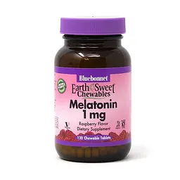 Натуральна добавка Earth Sweet Chewables Melatonin 1 mg, 120 жувальних таблеток Bluebonnet Nutrition fit0015293